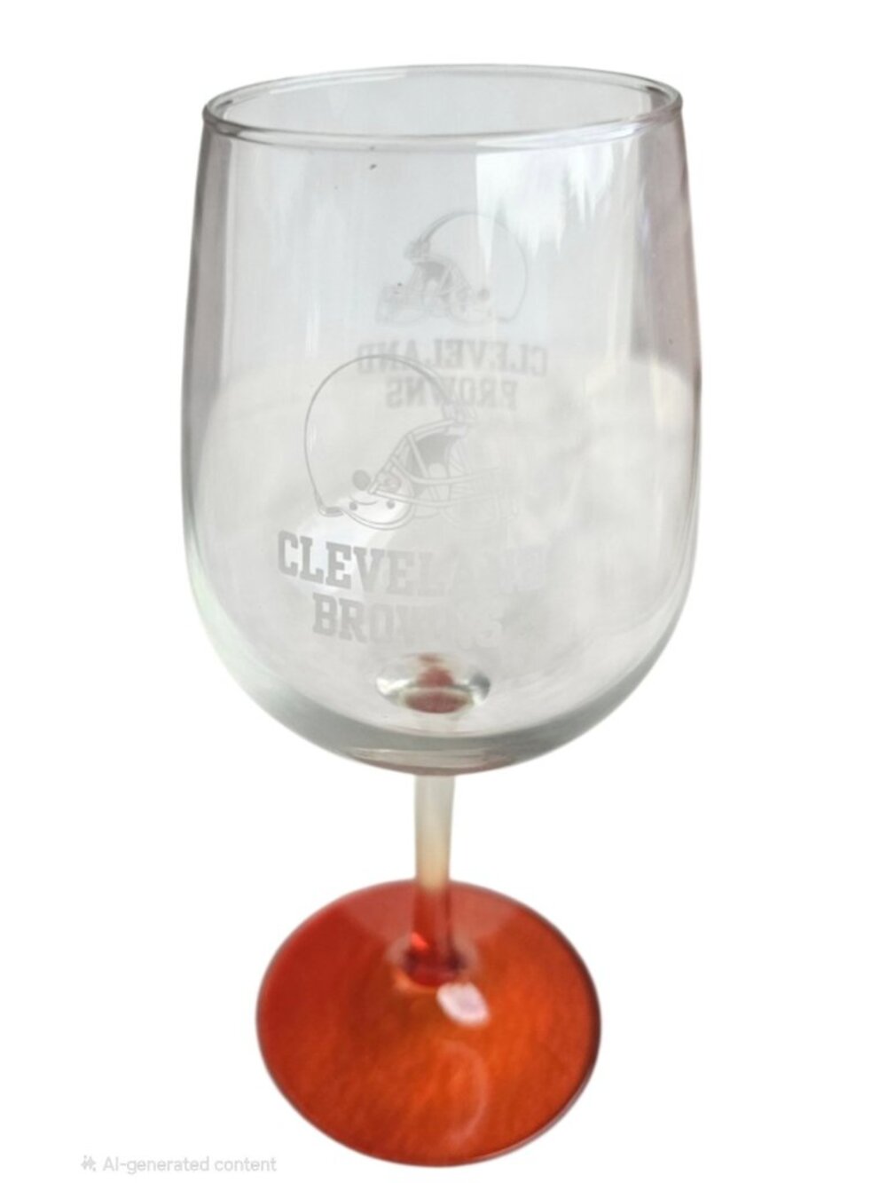 Cleveland Browns Wine Glass with Team Logos 2-Tone 12oz NFL New